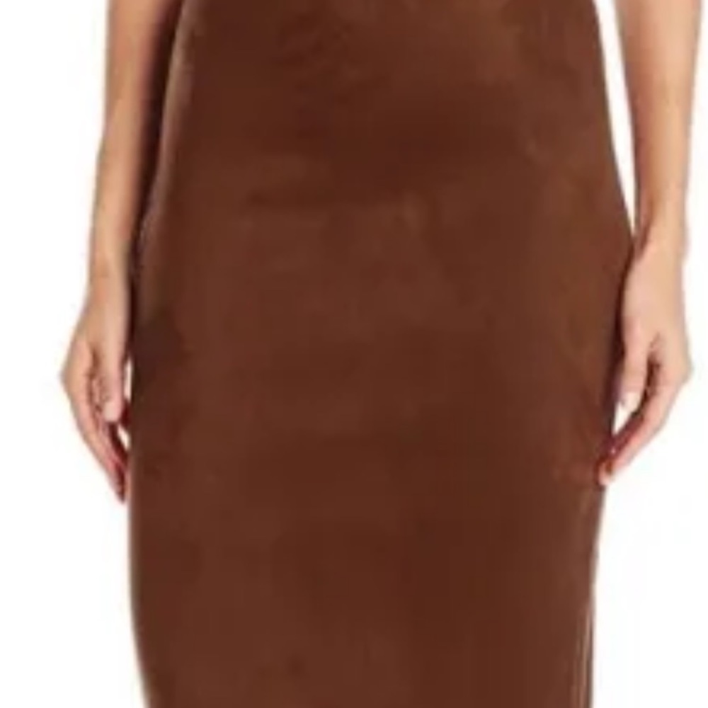 BCBGMaxAzria Brown Midi Skirt